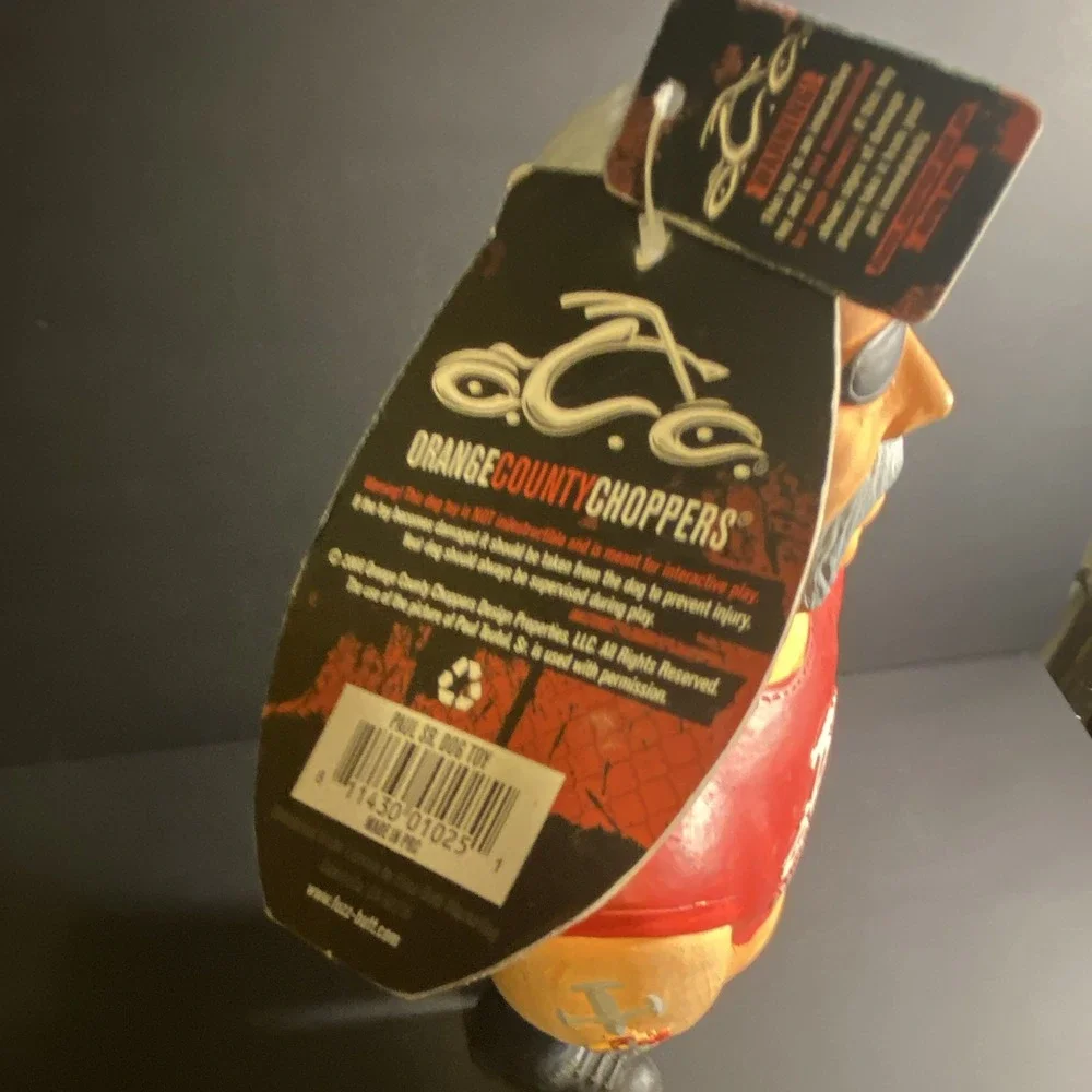 Orange County Choppers Paul Sr Dog Toy Large Soft Plastic Chew Toy